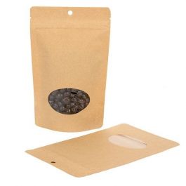 Eco Stand Up Pouches Kraft 113 grams 130x79x206mm - 100 pcs