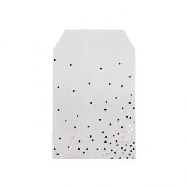 Paper Bags White with Silver Dots 76x127 mm - 100 pieces