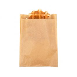 Greaseproof Bags Kraft 140x29x191mm - 100 pcs