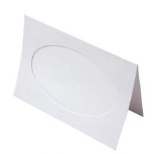 Cards White 105x163mm Oval cut - Outer size for 125x175mm print 240g 143x216mm - 25 pcs