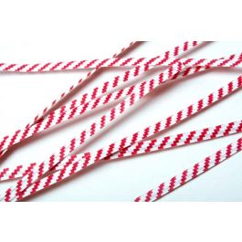 Tin Ties 10.2x0.4cm Paper White/Red striped (1.000 pieces) [TT4WRS]