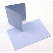 Folded Card Light Blue 124x178mm - 50 pcs
