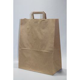 Eco Paper Shopping Bags Brown 320+210x270mm - 50 pcs