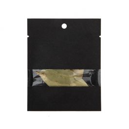 Kraft Bags Black Eco-fiendly 76x102 mm Sealable With Window - 100 pieces