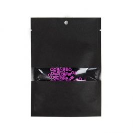 Kraft Bags Black Eco-fiendly 102x152 mm Sealable With Window - 100 pieces