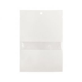 Kraft Bags White Eco-fiendly 102x152 mm Sealable With Window - 100 pieces