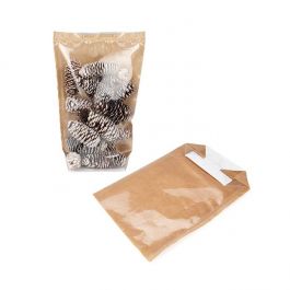 Kraft Block Bottom Bags w/ Paper Insert 127 x76 x305 mm - 100 Pieces