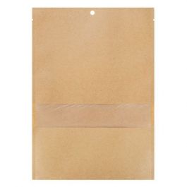 Kraft Bags Sealable 11.2x15.7cm with Window (100 pieces) [KHS46MW]
