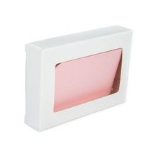 White Gift Boxes Window Box w/ attached window 70x21x103 mm - 25 pieces