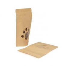 Stand Up Pouches Kraft | Paw Shaped Window | 113 gram | 130x79x206mm - 25 pcs
