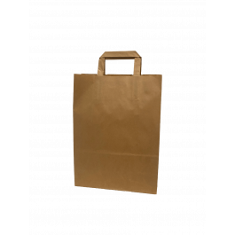 Eco Paper Shopping Bags Brown 260+170x250mm - 50 pcs
