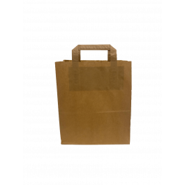 Eco Paper Shopping Bags Brown 220+100x280mm - 50 pcs