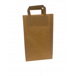 Eco Paper Shopping Bags Brown 220+110x360mm - 50 pcs