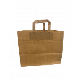 Eco Paper Shopping Bags Brown 320+120x410mm - 50 pcs