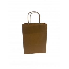 Paper Carry Bags Brown 140+80x210mm - 50 pcs