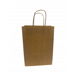 Paper Carry Bags Brown 220+100x310mm - 50 pcs
