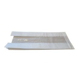 Side Gusset Bags with window, 200x90x380mm 40 g/m2 kraft - 20 my Bopp - 100 pcs