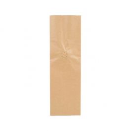Coffee Pouches Kraft with Valve 8x6x26cm Coated (50 pieces) [SGC1K]