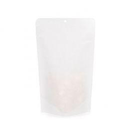 Stand Up Pouch Kraft White Eco-fiendly 171x89x286 mm - 100 pcs