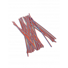 Tin Ties 15.2x0.4cm Paper Blue White Red Mixed (1.000 pieces) [TT6BWR]