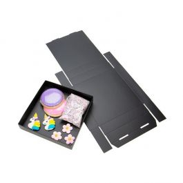 Black Kraft Gift Boxes Bottom 130x25x133mm -25 pieces