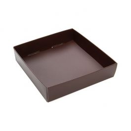 Chocolate Brown Paper Box Bottom 105x25x110mm - 25 pcs