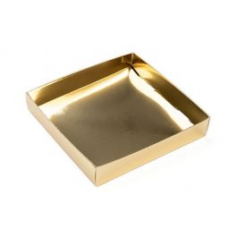 Paper Box Bottom Shimmer Gold 130x25x133mm - 25 pcs