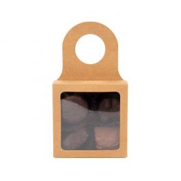 Kraft Box with window 90x30x90mm - 25 pcs