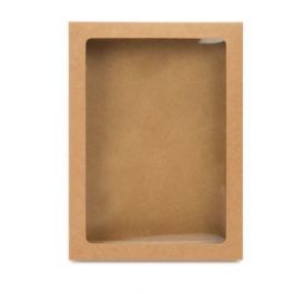 Kraft Gift Boxes with Window 137x22x187mm - 25 pieces