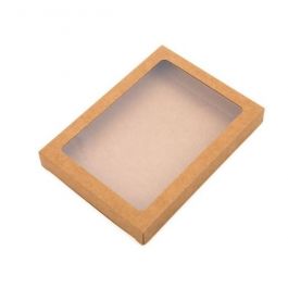 Kraft Gift Boxes with Window 115x22x150mm - 25 pieces