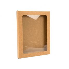 Kraft Gift Boxes with Window 137x13x187mm - 25 pieces