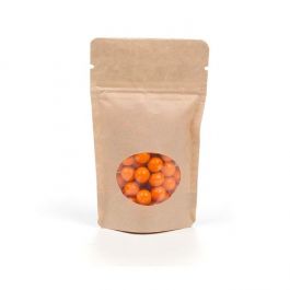 Stand Up Pouches Kraft with oval Window 8x5x13cm | 28 grams - 100 pcs