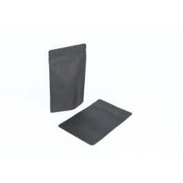 Eco Stand Up Pouches Black Kraft 130x80x205mm - 100 pcs