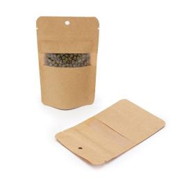 Stand Up Pouches Kraft 80x50x130 mm | 28 grams with hang hole - 100 pieces